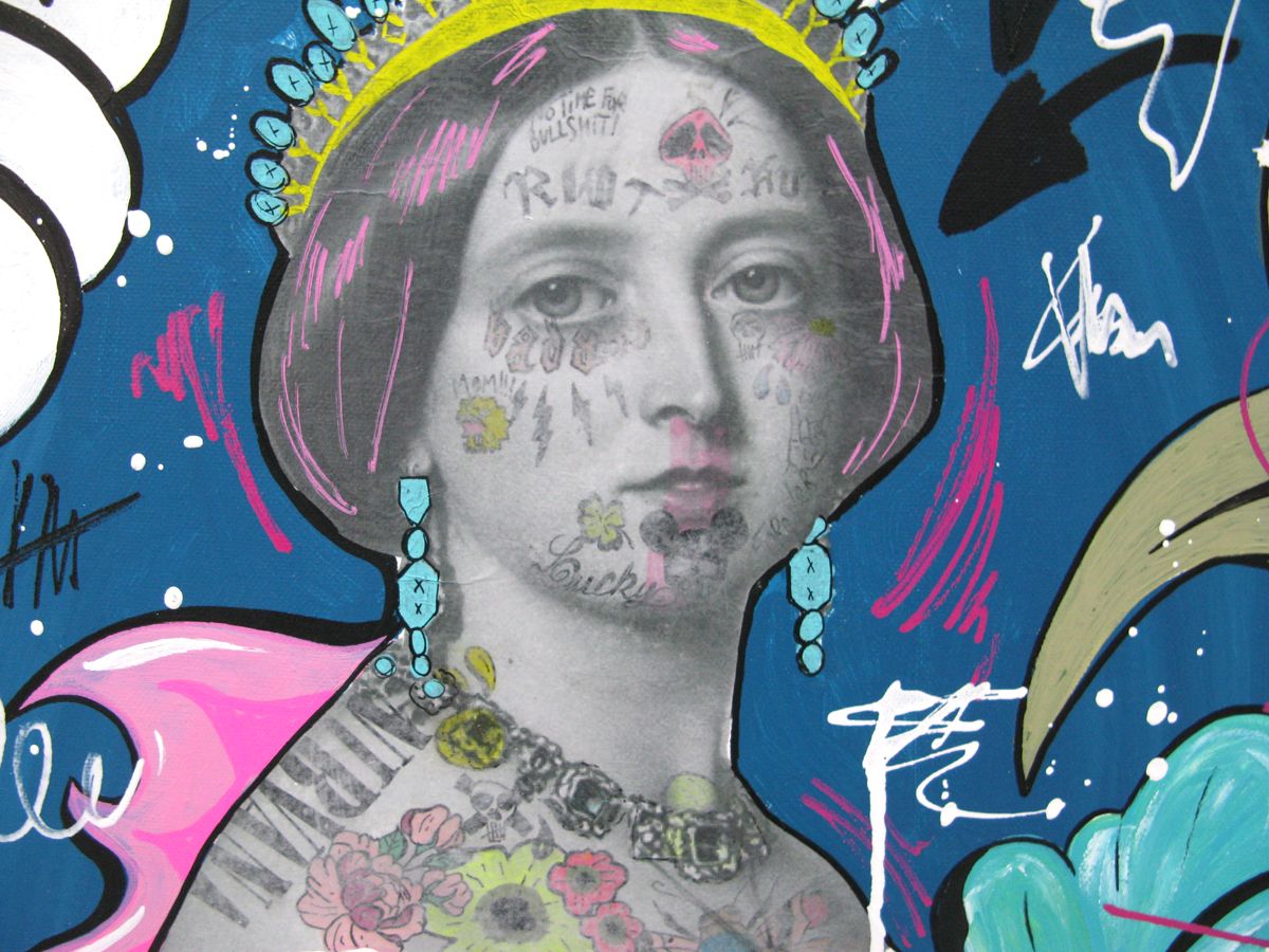 Tableau de LN LE PAPE a pour titre Kurt style street pop art dim : LN LE PAPEprix:300