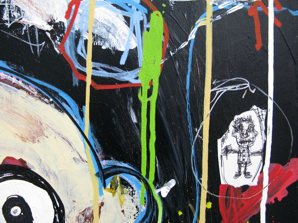 Tableau de LARBI ZAIDI a pour titre SANS TITRE 3 style street art dim : LARBI ZAIDIprix: