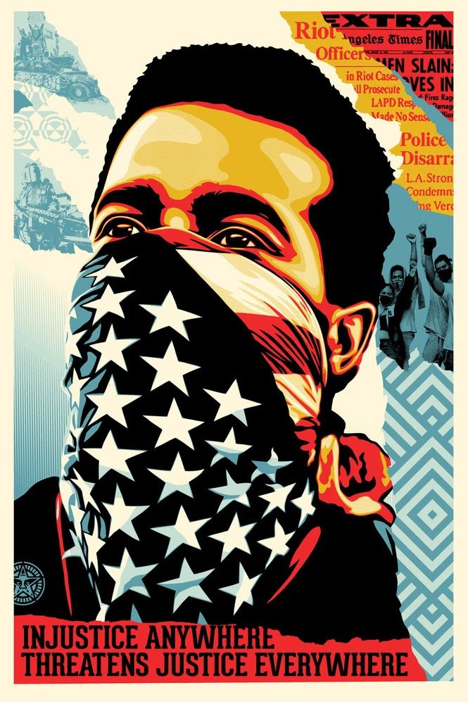 Editions d'art de OBEY : SHEPARD FAIREY a pour titre AMERICAN RAGE style street art, graphique dim : OBEY : SHEPARD FAIREY prix:140