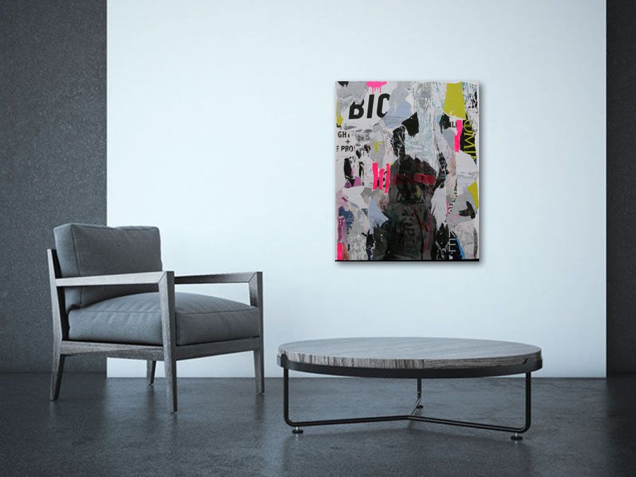 Tableau de LN LE PAPE a pour titre LE MARIE style graphique dim : LN LE PAPEprix: