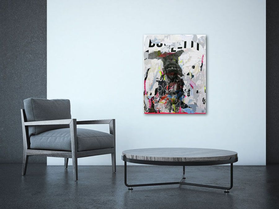 Tableau de LN LE PAPE a pour titre LA MARIEE style graphique dim : LN LE PAPEprix: