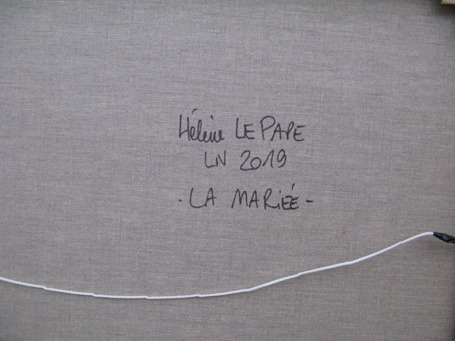 Tableau de LN LE PAPE a pour titre LA MARIEE style graphique dim : LN LE PAPEprix: