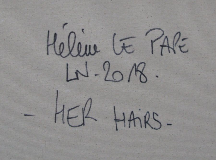 Tableau de LN LE PAPE a pour titre HER HAIRS style graphique dim : LN LE PAPEprix:
