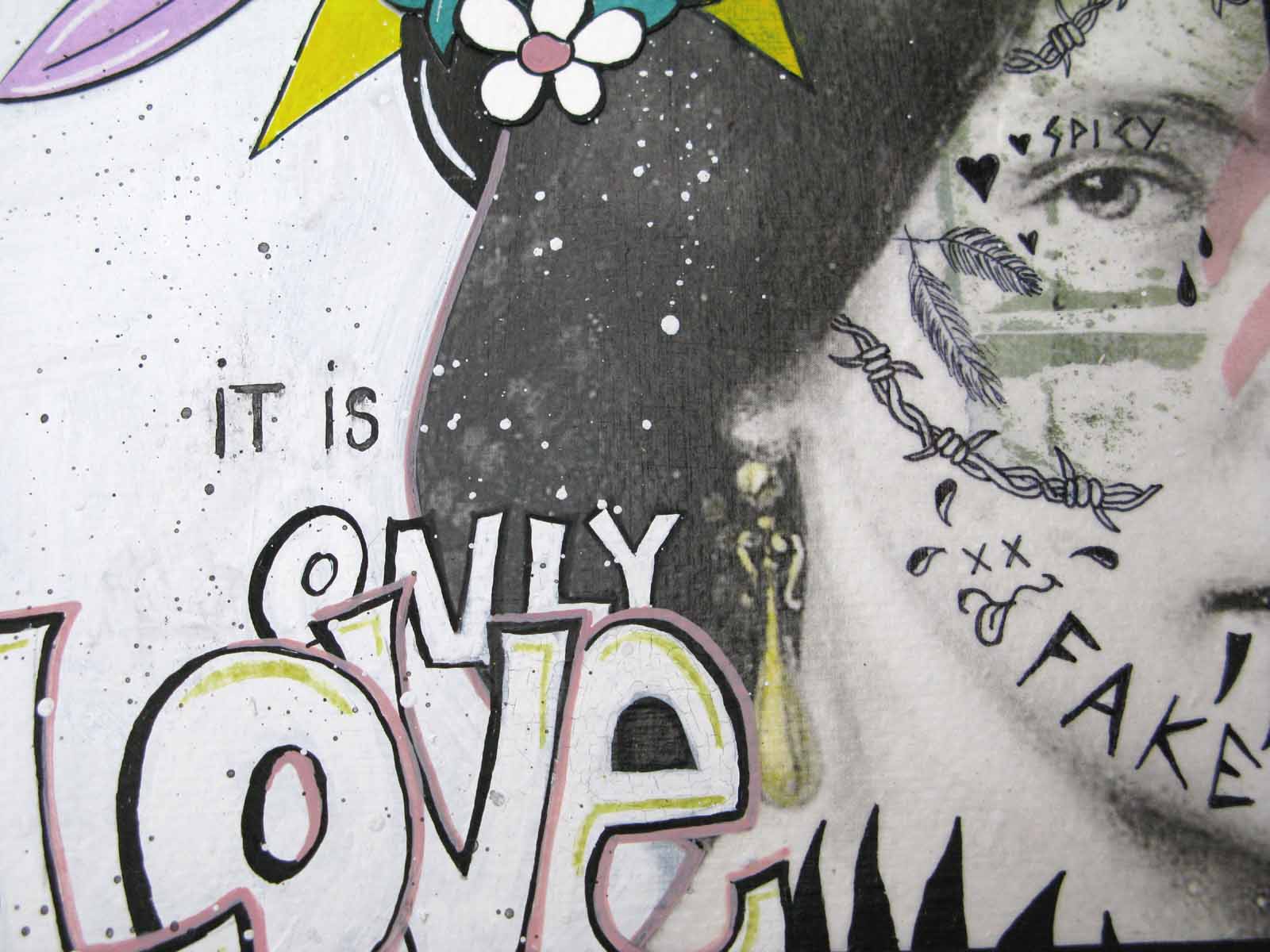 Dessin de LN LE PAPE a pour titre it's only love style graphique dim : LN LE PAPEprix:80
