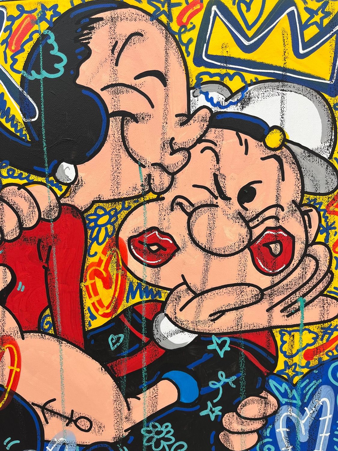Tableau de RICO SAB a pour titre LOVE style street pop art, street art dim : RICO SABprix:950