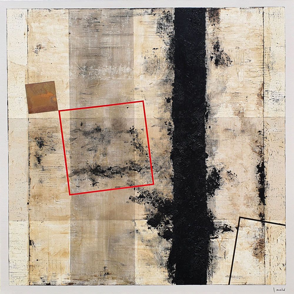 Tableau de LUDOVIC MERCHER a pour titre CARBONE style abstrait dim : LUDOVIC MERCHERprix:1000