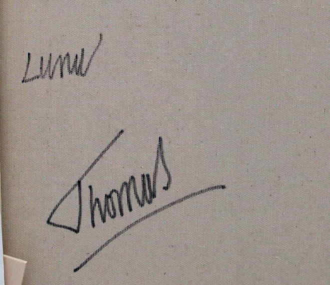 Tableau de Thomas a pour titre LUNA style street pop art dim : Thomasprix:2200