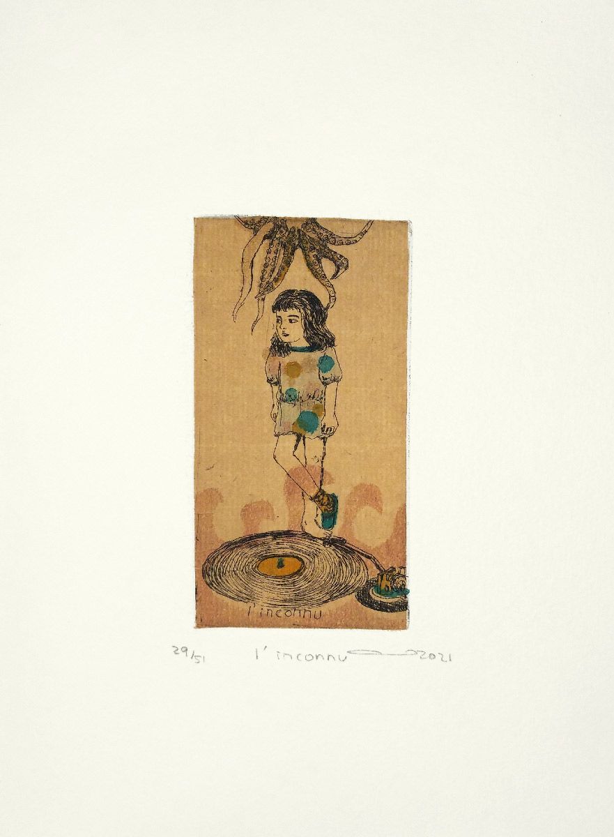 Editions d'art de ATSUKO ISHII a pour titre L'inconnu style figuratif dim : ATSUKO ISHIIprix:40