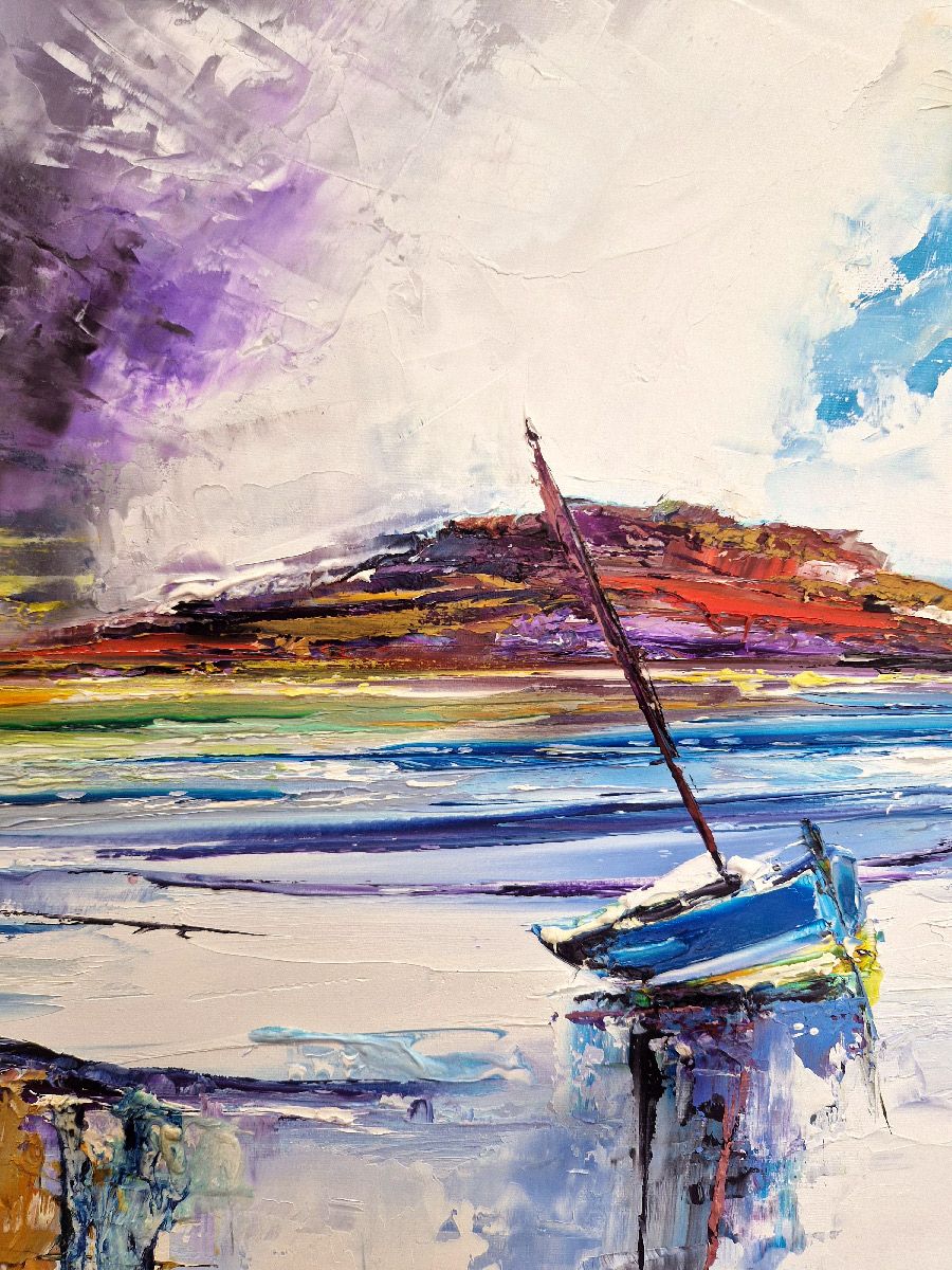 Tableau de PHIL a pour titre La mer style abstrait dim : PHILprix:700