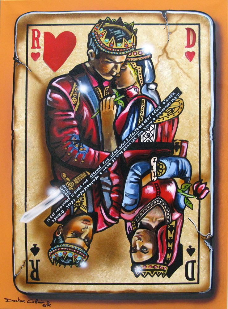 Tableau de Docteur Cobain a pour titre La fin est un début style figuratif dim : Docteur Cobainprix:600