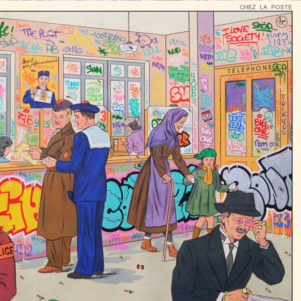 Editions d'art de BLACH a pour titre La Poste style street art dim : BLACHprix:100