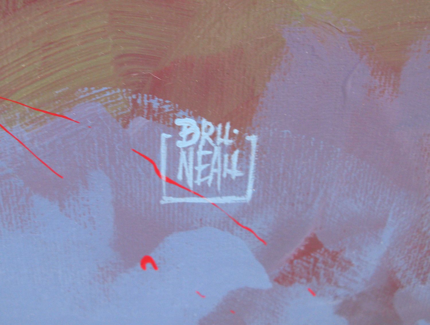 Tableau de BRUNEAU a pour titre Le baiser style abstrait dim : BRUNEAUprix:300