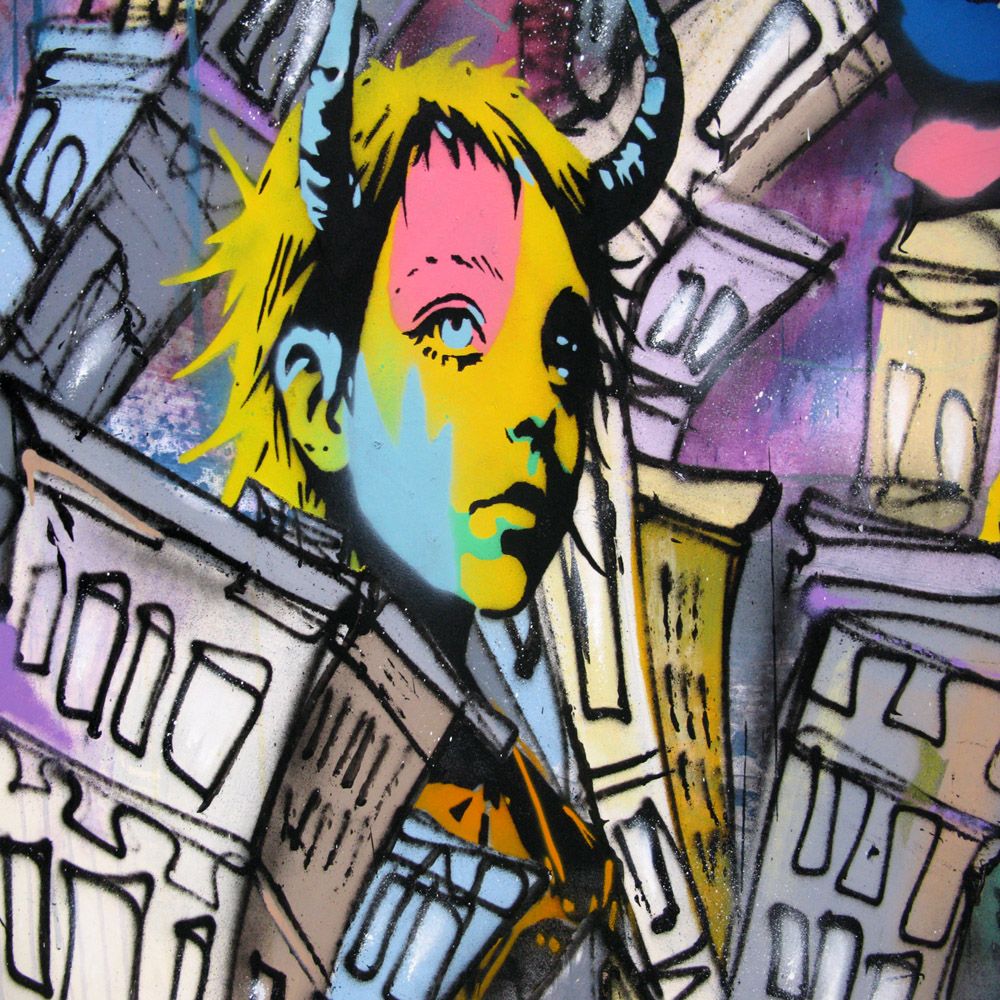 Tableau de Craig & Emer a pour titre Les cornus style street pop art dim : Craig & Emerprix:1200
