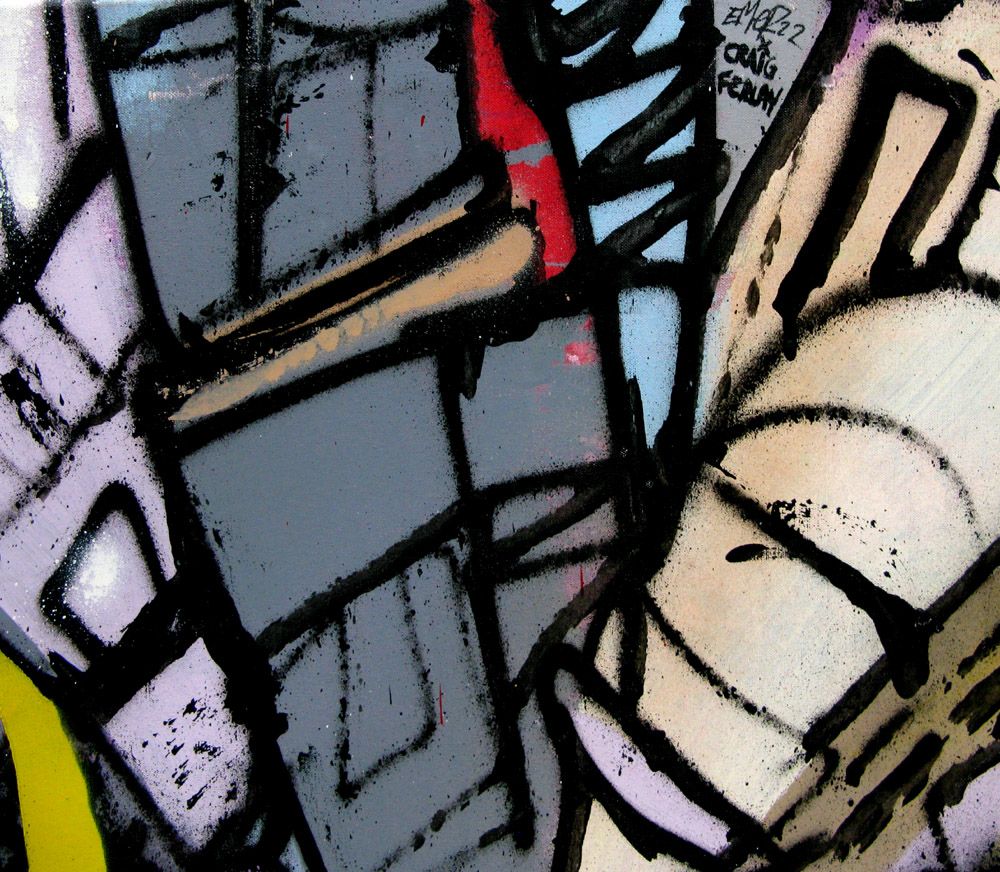 Tableau de Craig & Emer a pour titre Les cornus style street pop art dim : Craig & Emerprix:1200