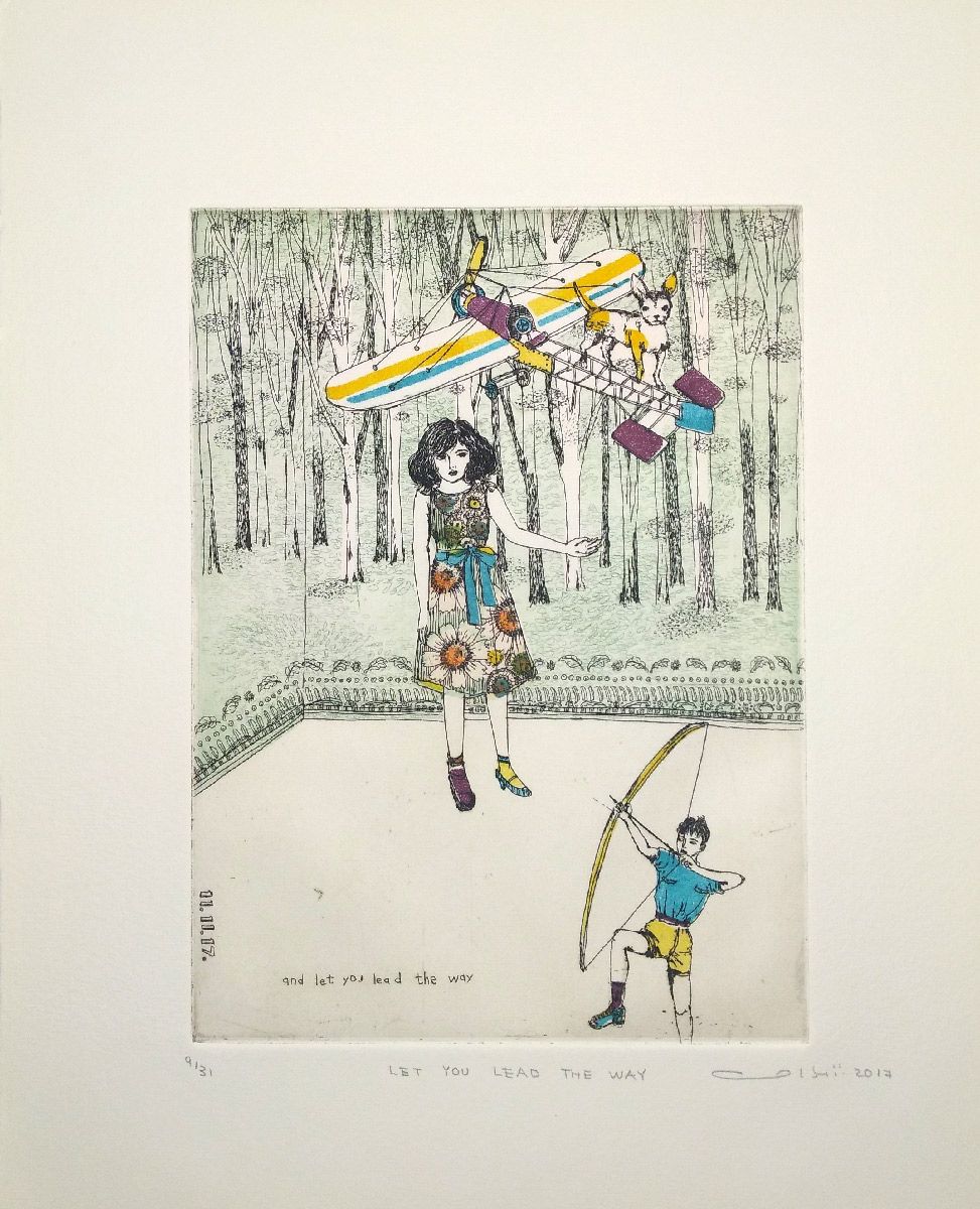 Editions d'art de ATSUKO ISHII a pour titre LET YOU LEAD THE WAY style figuratif dim : ATSUKO ISHIIprix:130