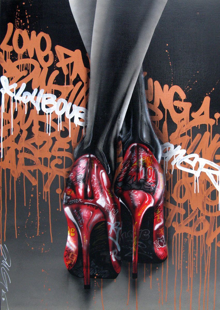 Tableau de JUG a pour titre LOUBOU style street pop art dim : JUGprix:900