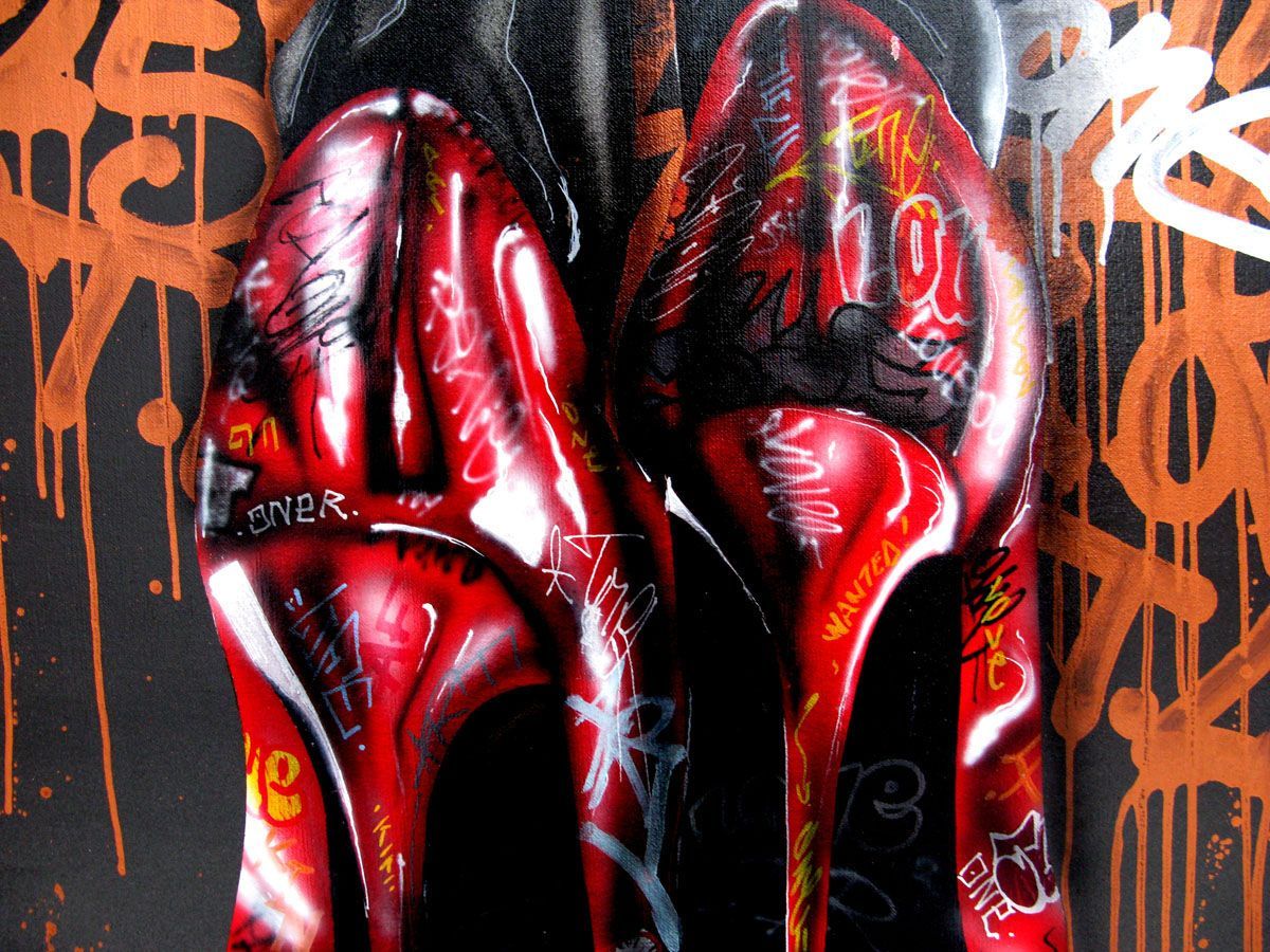 Tableau de JUG a pour titre LOUBOU style street pop art dim : JUGprix:900