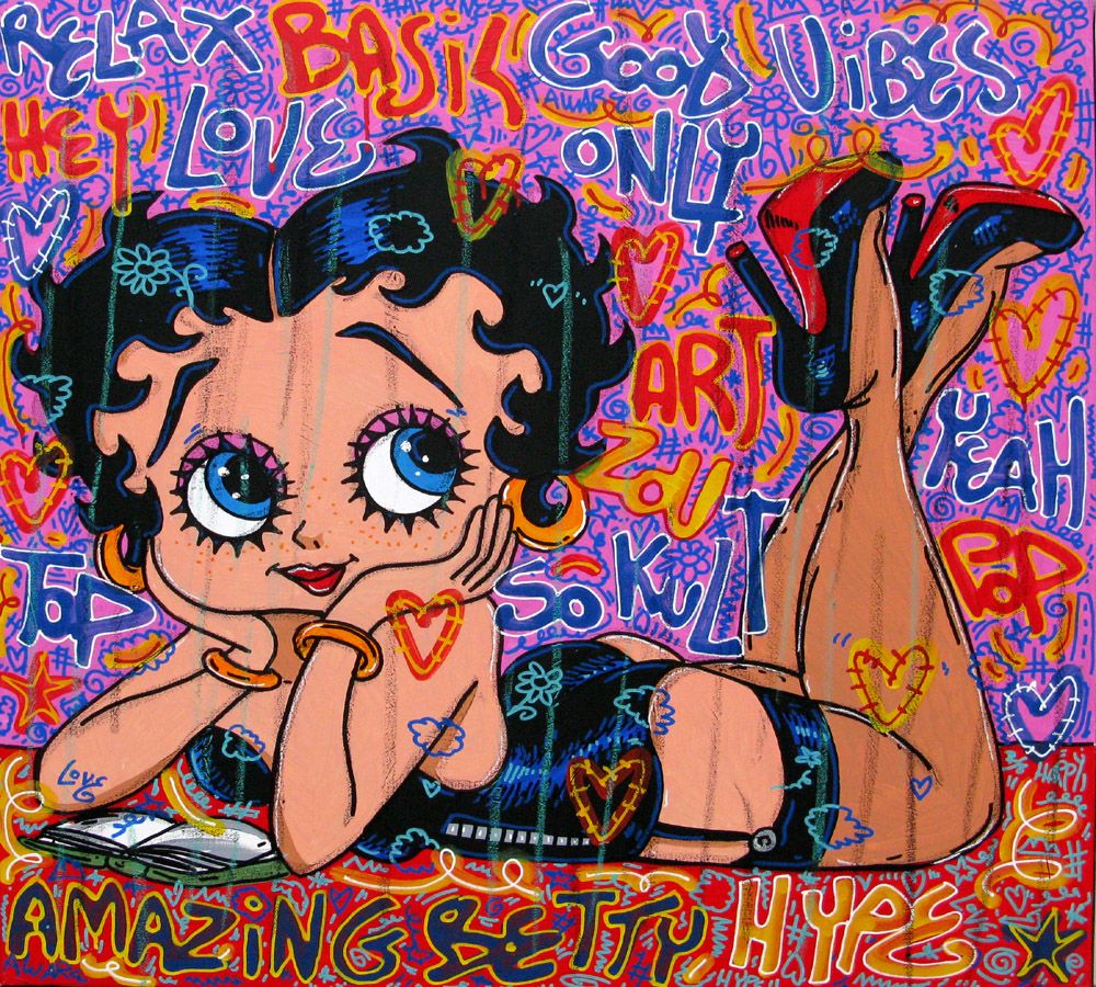 Tableau de RICO SAB a pour titre Love betty style graphique dim : RICO SABprix:600