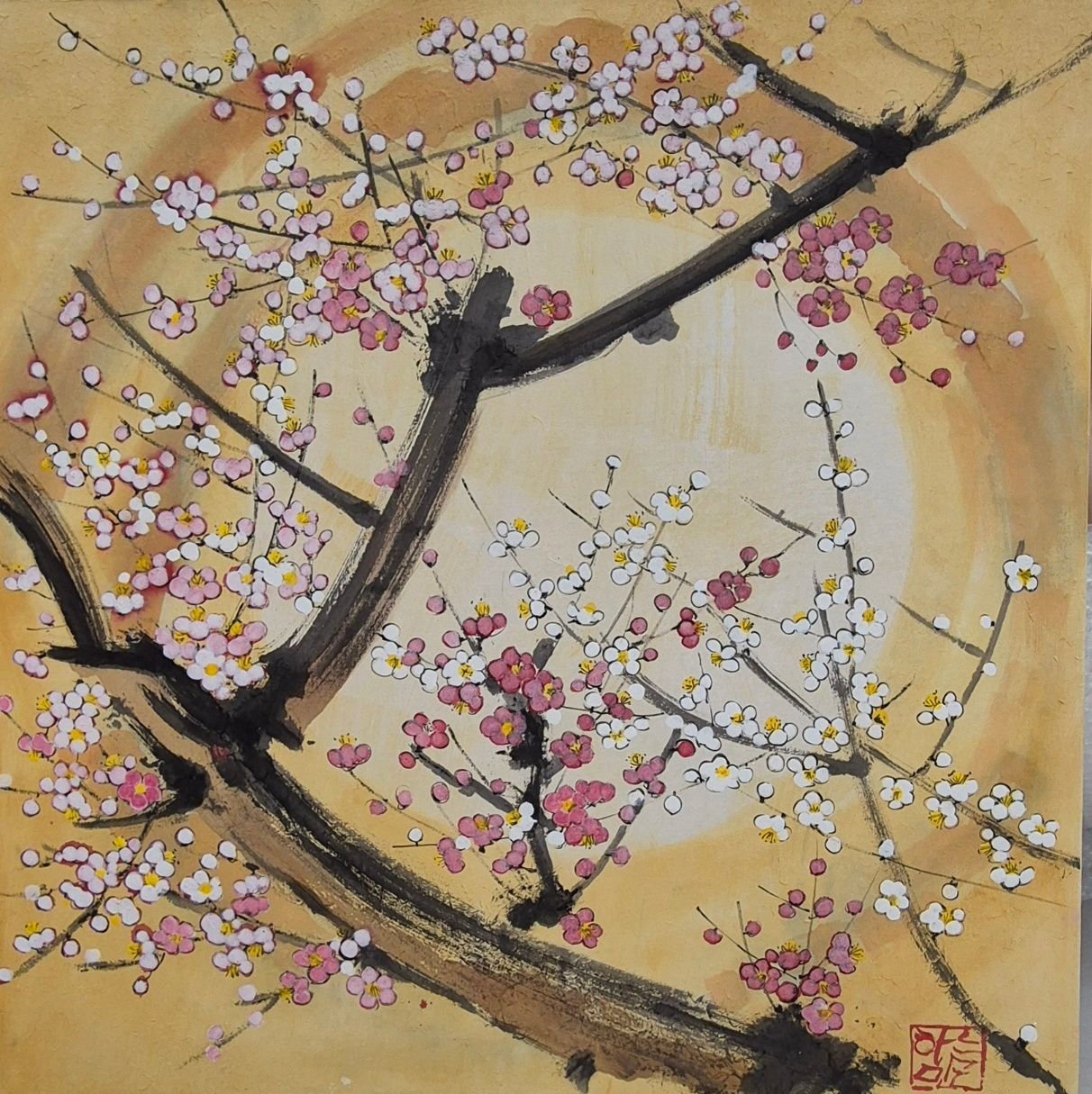 Tableau de JEONG MIN LEE a pour titre Lunaire style figuratif dim : JEONG MIN LEEprix:600
