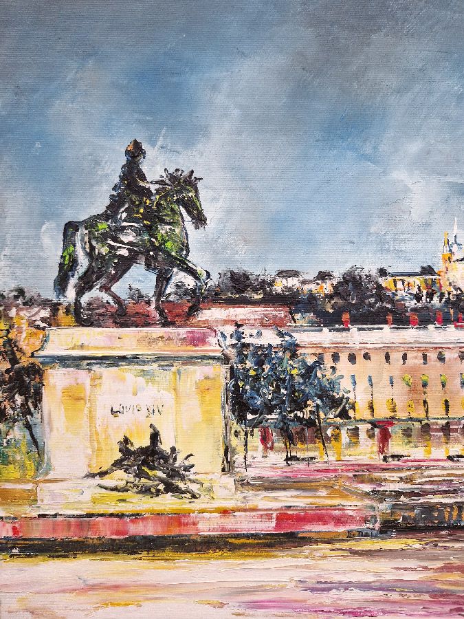 Tableau de PHIL a pour titre Lyon - Louis XIV style figuratif dim : PHILprix:350