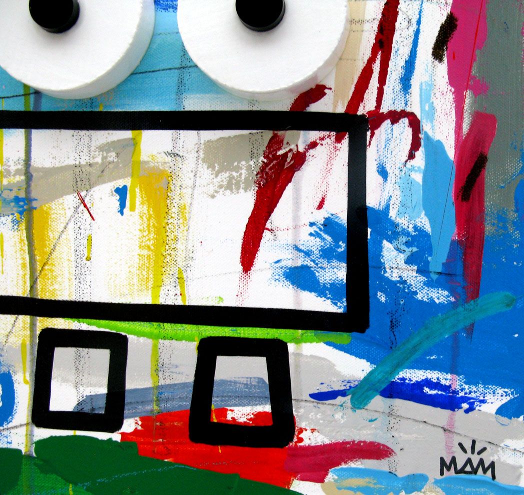 Tableau de MAM a pour titre Les Potes style street pop art, graphique dim : MAMprix:1400