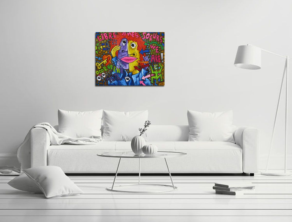Tableau de MICHADU a pour titre AMES SOEURS style no dim : MICHADUprix: