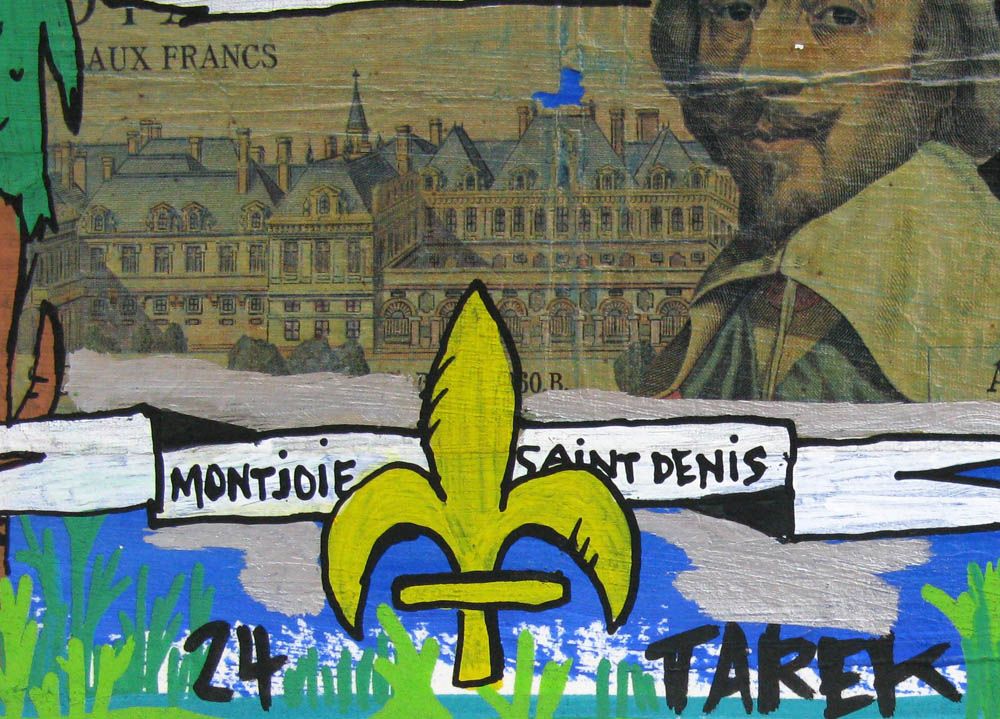 Dessin de TAREK a pour titre MONTJOIE ST-DENIS style graffiti, street art dim : TAREKprix:90