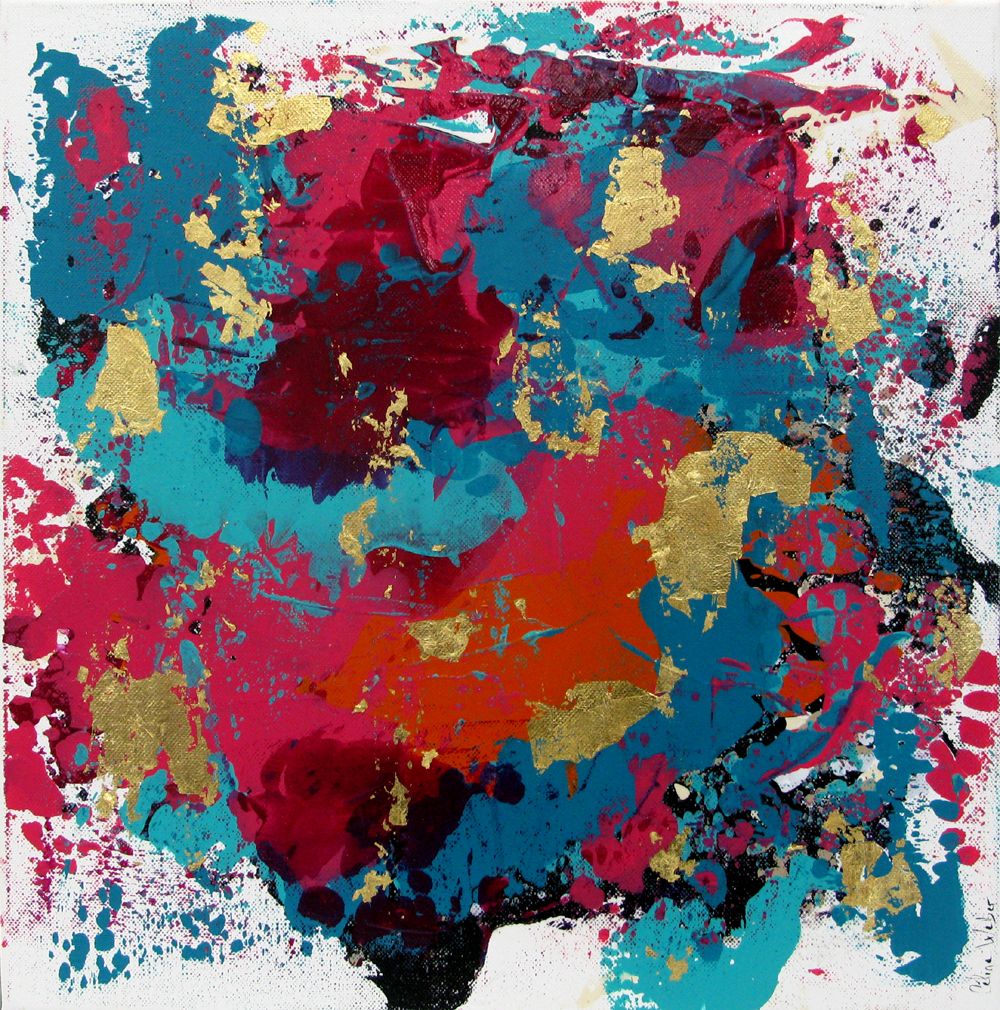 Tableau de CELINE WEBER a pour titre MURMURES INCONDESCENTS 4 style abstrait dim : CELINE WEBERprix:290