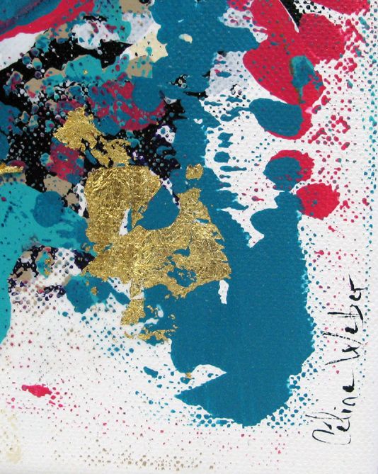 Tableau de CELINE WEBER a pour titre MURMURES INCONDESCENTS 4 style abstrait dim : CELINE WEBERprix:290