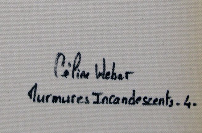 Tableau de CELINE WEBER a pour titre MURMURES INCONDESCENTS 4 style abstrait dim : CELINE WEBERprix:290