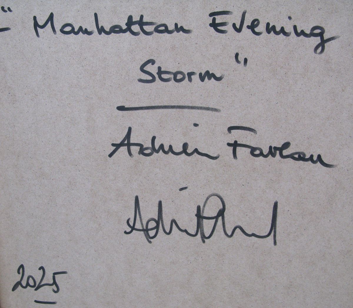 Tableau de ADRIEN FAVEAU a pour titre Manhattan Evening Storm style figuratif, graphique dim : ADRIEN FAVEAUprix:2500