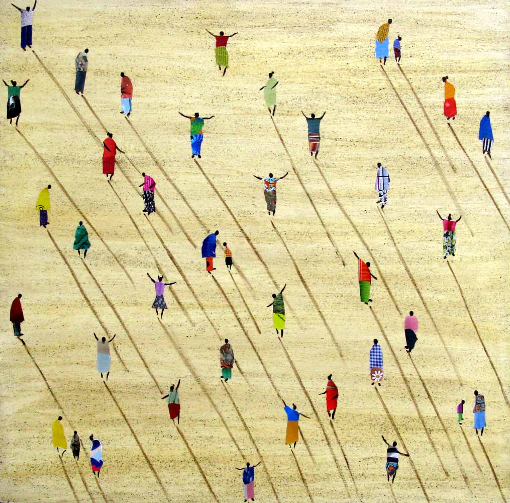 Tableau de MARCOS ZRIHEN NOWOTNY a pour titre Senegal style figuratif dim : MARCOS ZRIHEN NOWOTNYprix:800