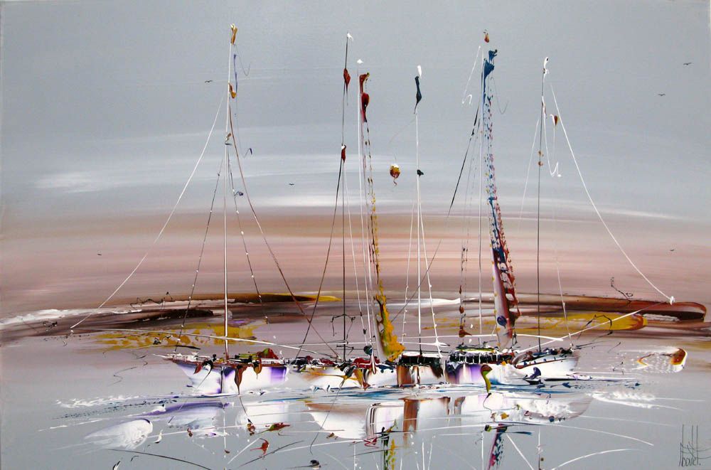 Tableau de F. BOUTET a pour titre MARINE ABSTRAITE 81 style figuratif dim : F. BOUTETprix:1000