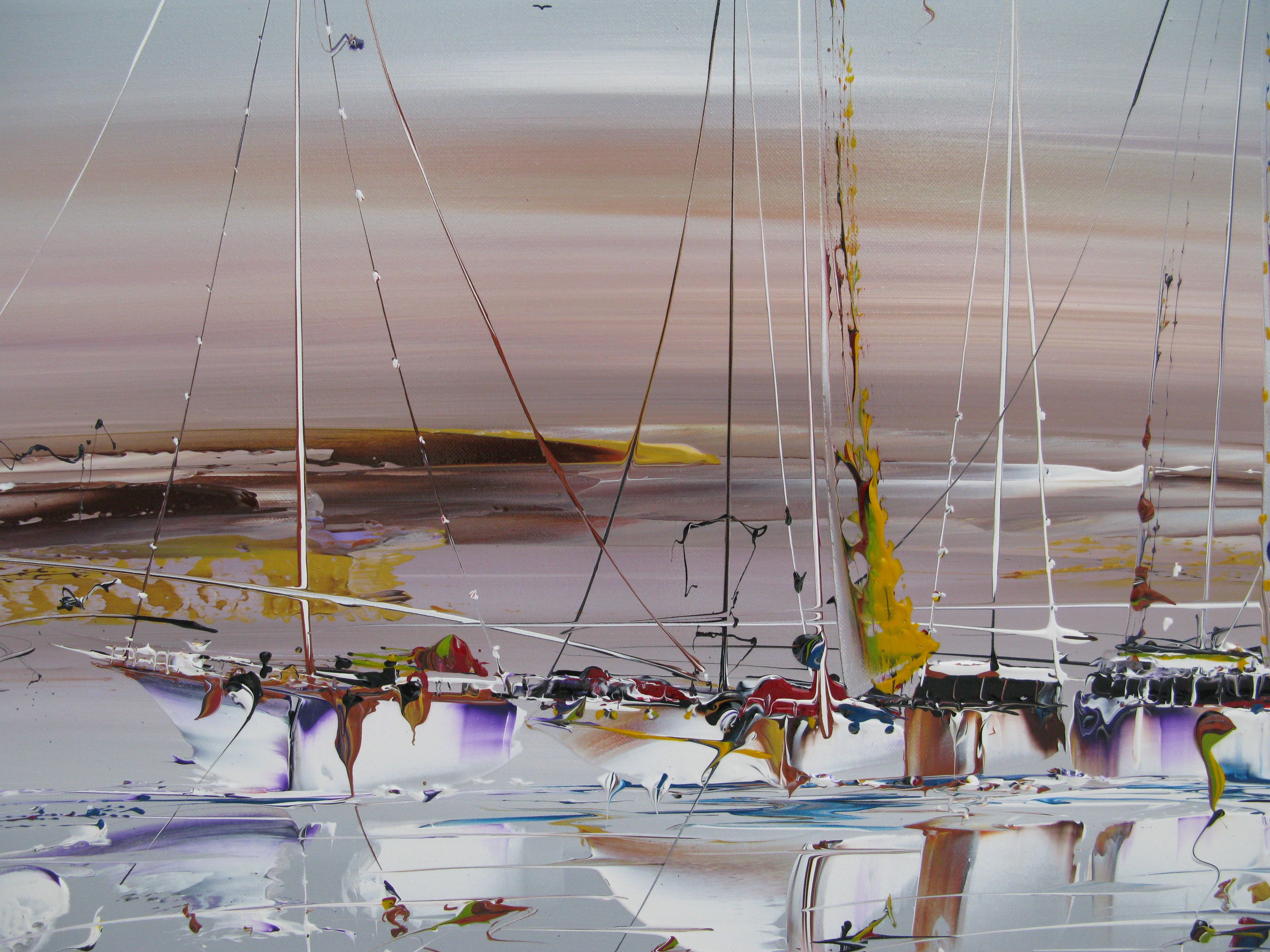 Tableau de F. BOUTET a pour titre MARINE ABSTRAITE 81 style figuratif dim : F. BOUTETprix:1000