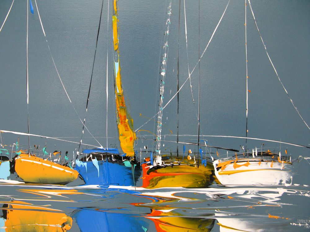 Tableau de F. BOUTET a pour titre MARINE ABSTRAITE 98 style figuratif dim : F. BOUTETprix:1000