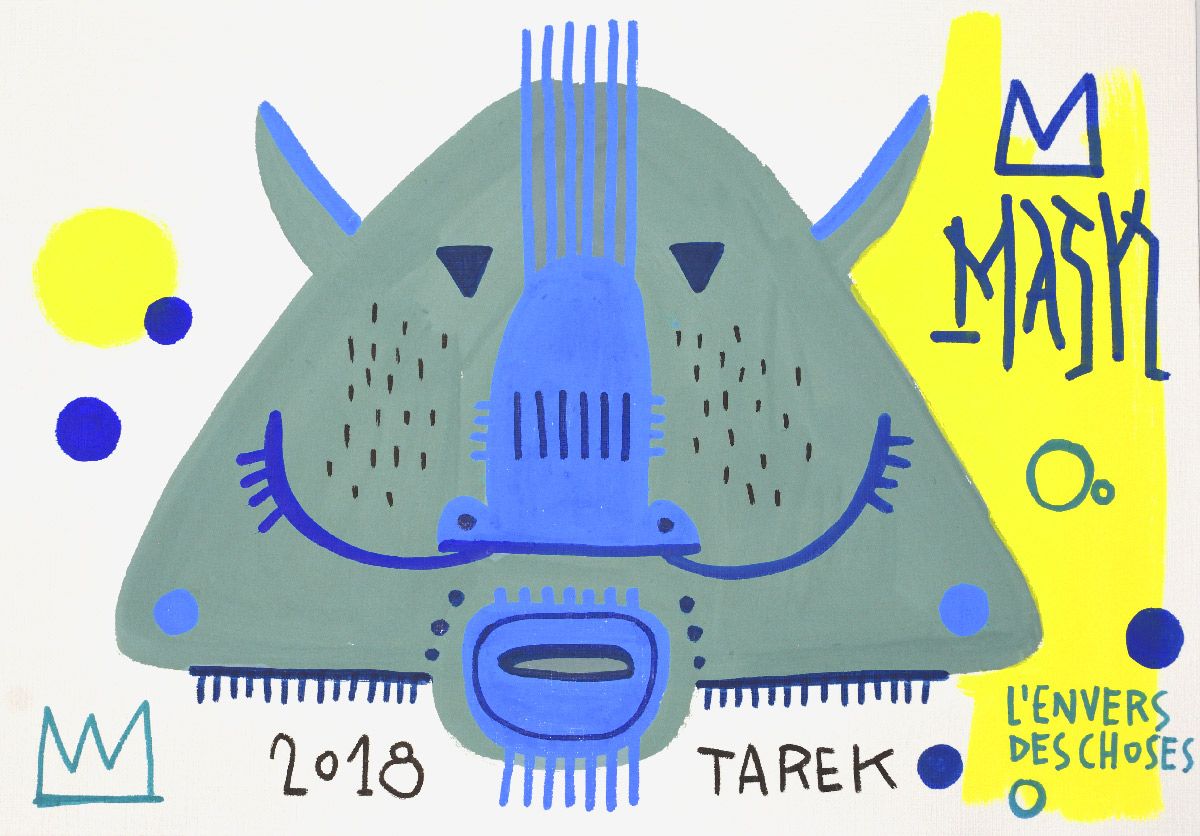 Dessin de TAREK a pour titre Mask - L'envers des Choses style graphique dim : TAREKprix:135