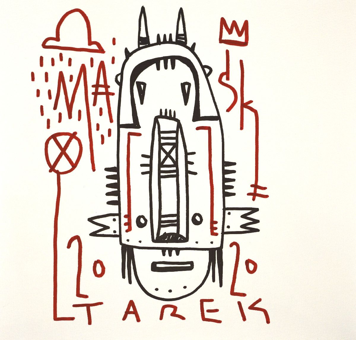 Dessin de TAREK a pour titre Mask style graphique dim : TAREKprix:90