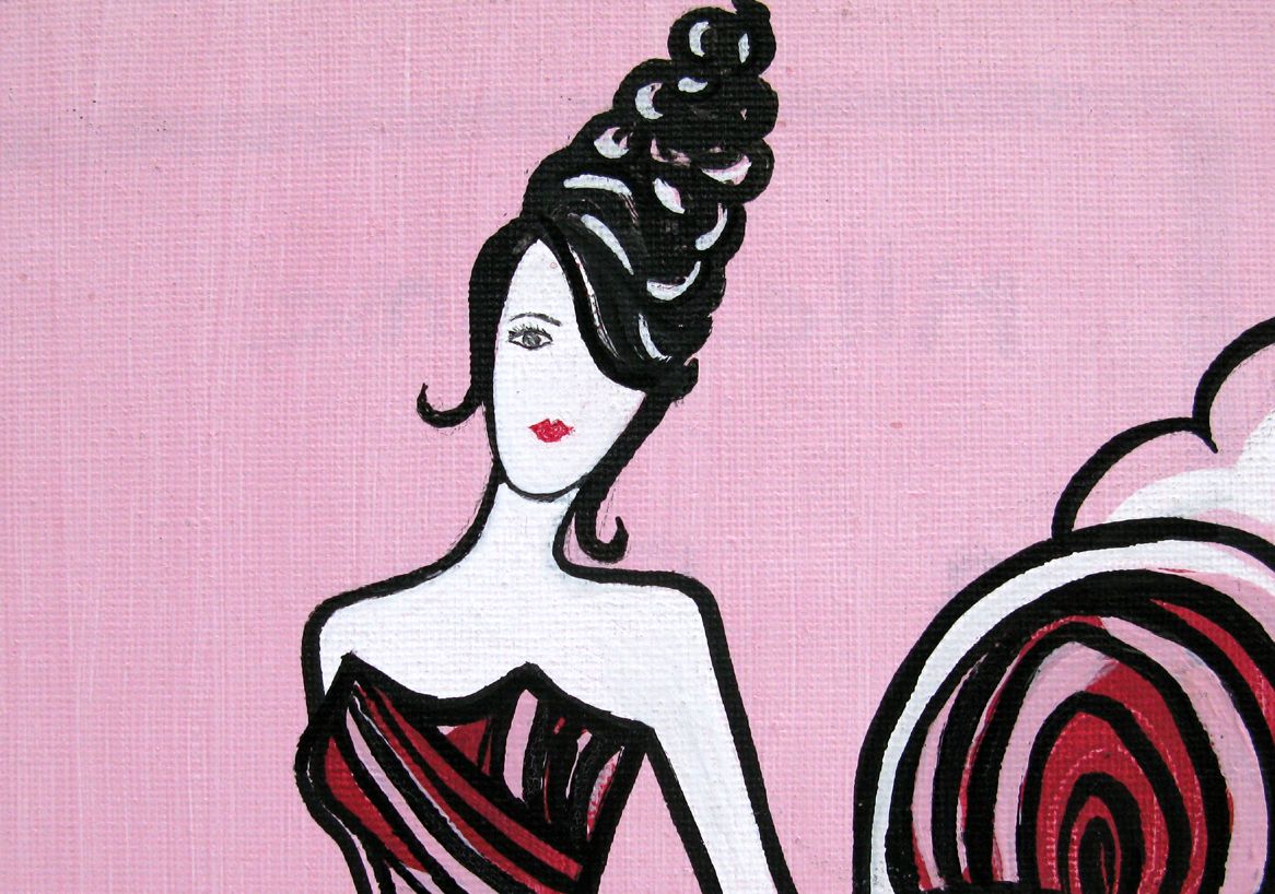 Tableau de CACOU a pour titre Mlle Danse style graphique dim : CACOUprix:80