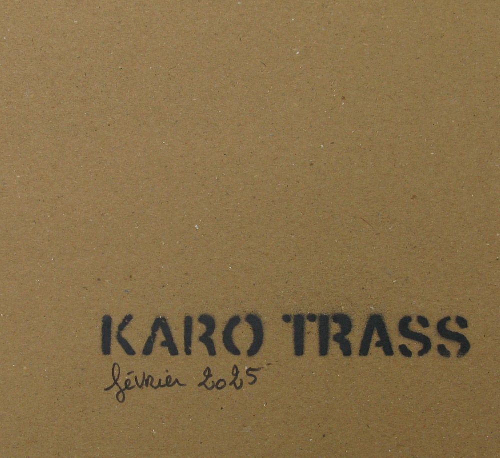 Tableau de KARO TRASS a pour titre Meryle N'éteins pas la lumière style street pop art, street art dim : KARO TRASSprix:90