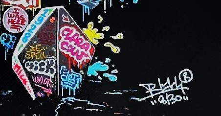 Editions d'art de BLACH a pour titre Mickey Origami style graffiti, street art dim : BLACHprix:90