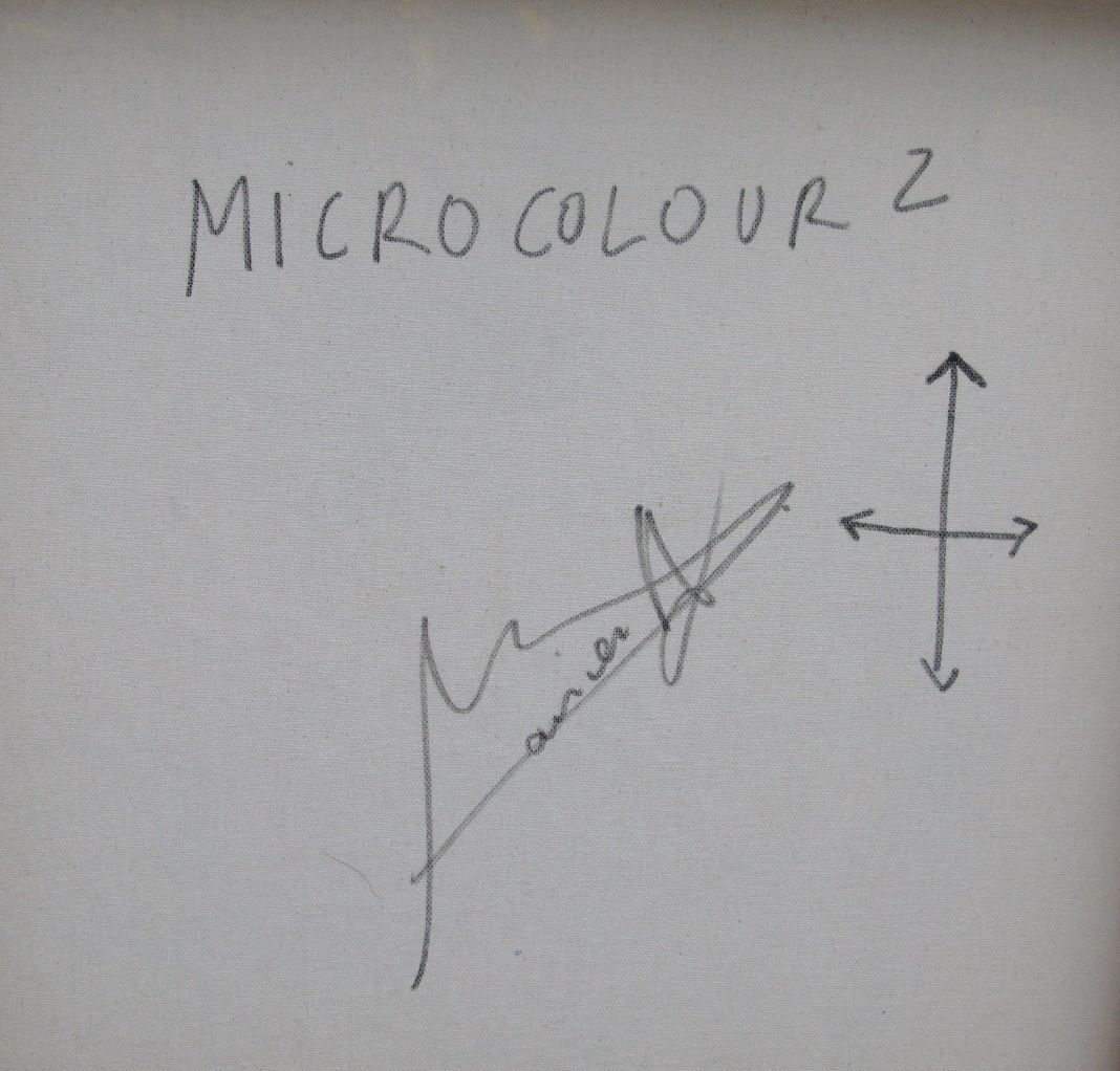 Tableau de JAVIER RAMIREZ a pour titre MICROCOLOUR 2 style abstrait dim : JAVIER RAMIREZprix:800
