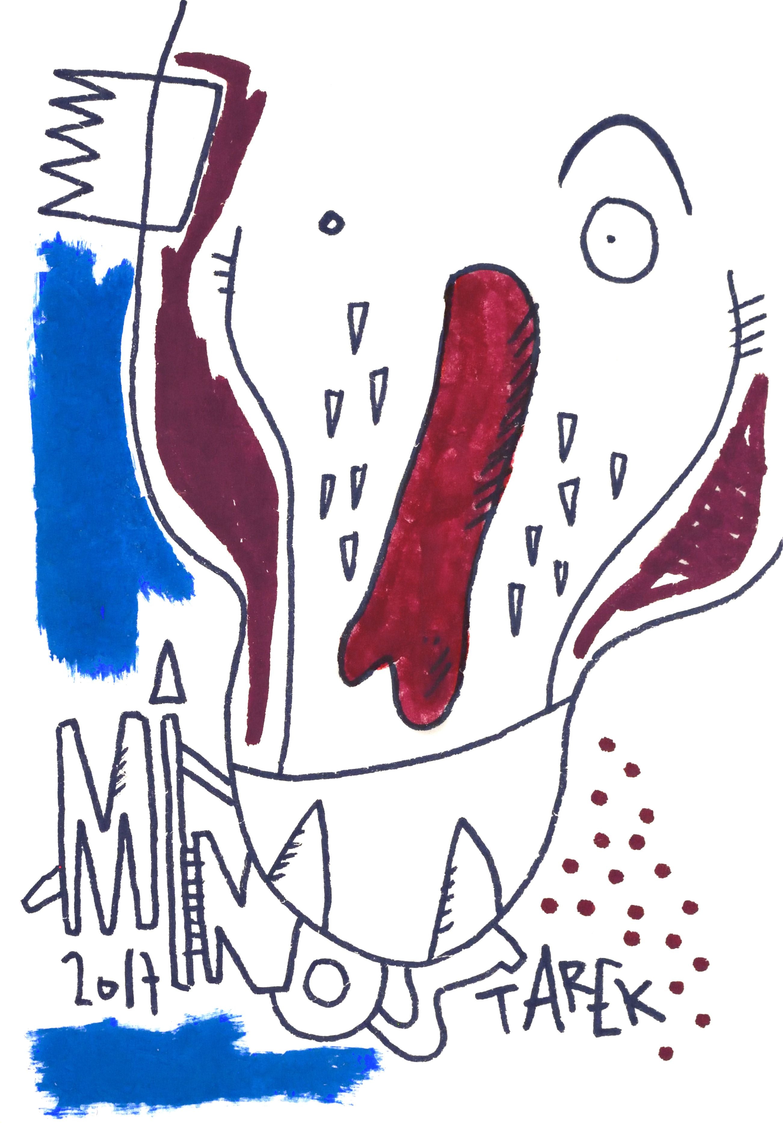 Dessin de TAREK a pour titre Minos style graphique dim : TAREKprix:65