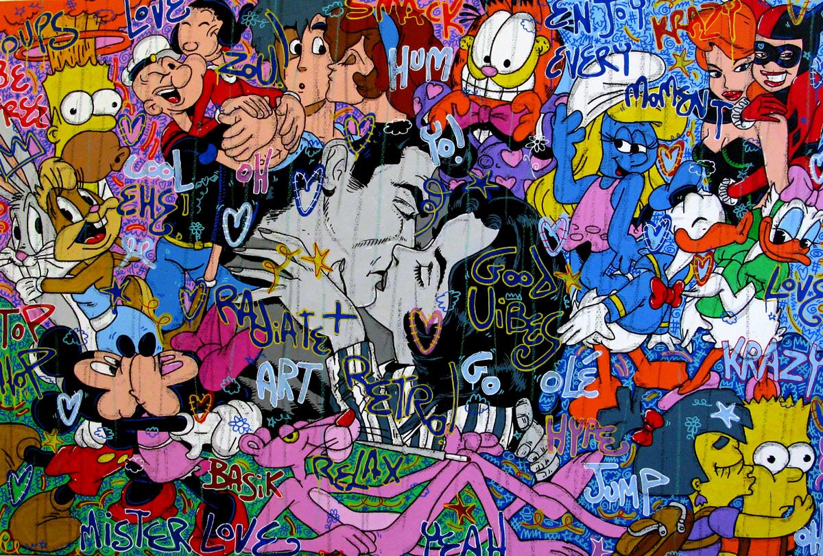 Tableau de RICO SAB a pour titre Mister Love style street pop art dim : RICO SABprix:2200