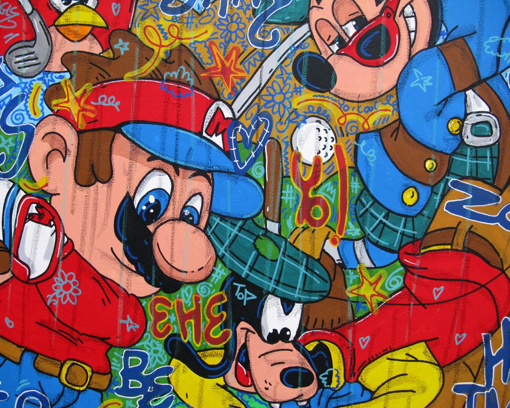 Tableau de RICO SAB a pour titre Mister putting style street pop art, street art dim : RICO SABprix:950