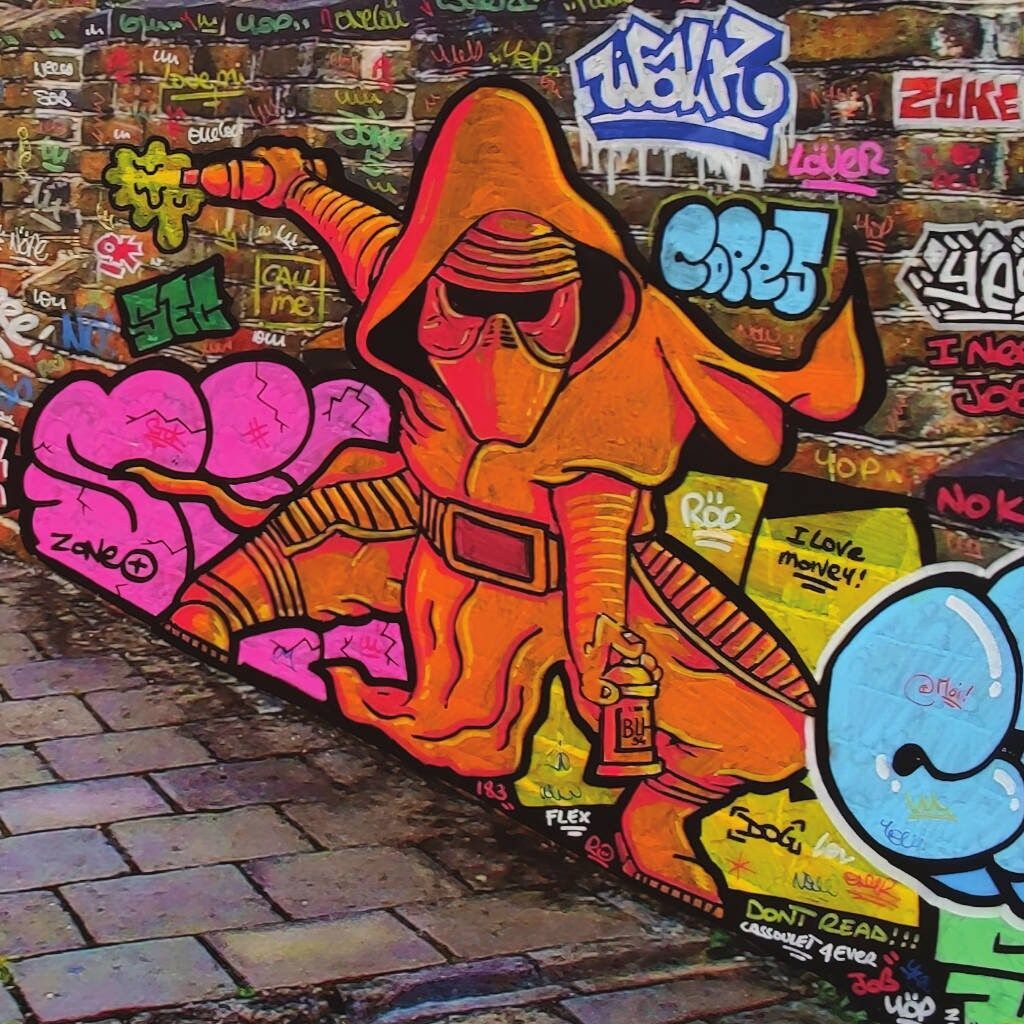 Editions d'art de BLACH a pour titre Muraille de Chine style graffiti, street art dim : BLACHprix:60