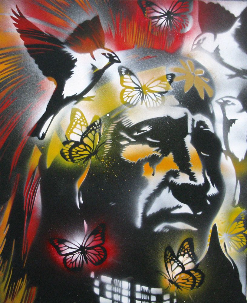 Tableau de KARO TRASS a pour titre Nayati style street pop art, street art dim : KARO TRASSprix:250
