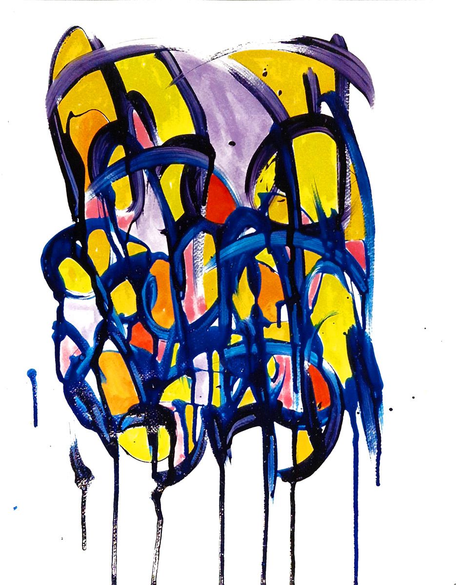 Dessin de STEPHANE RIME a pour titre Noname D109 style abstrait dim : STEPHANE RIMEprix:100
