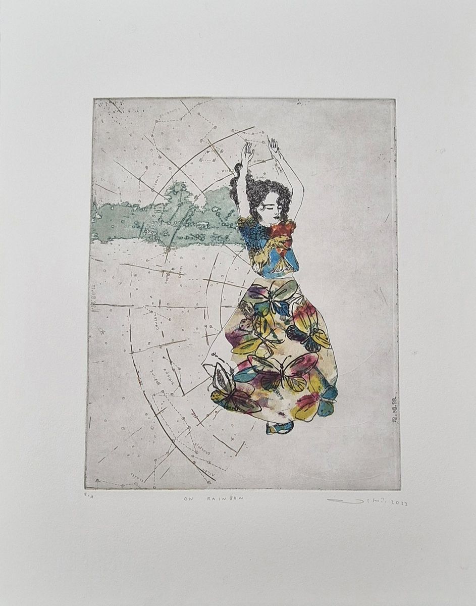 Editions d'art de ATSUKO ISHII a pour titre ON RAINBOW style figuratif dim : ATSUKO ISHIIprix:250