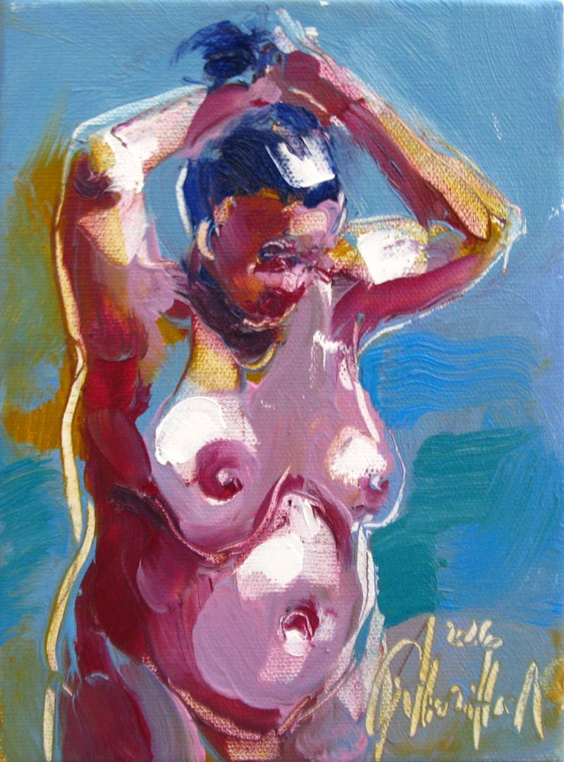 Tableau de OLENA SINIUHINA a pour titre Oksana style figuratif dim : OLENA SINIUHINAprix:80