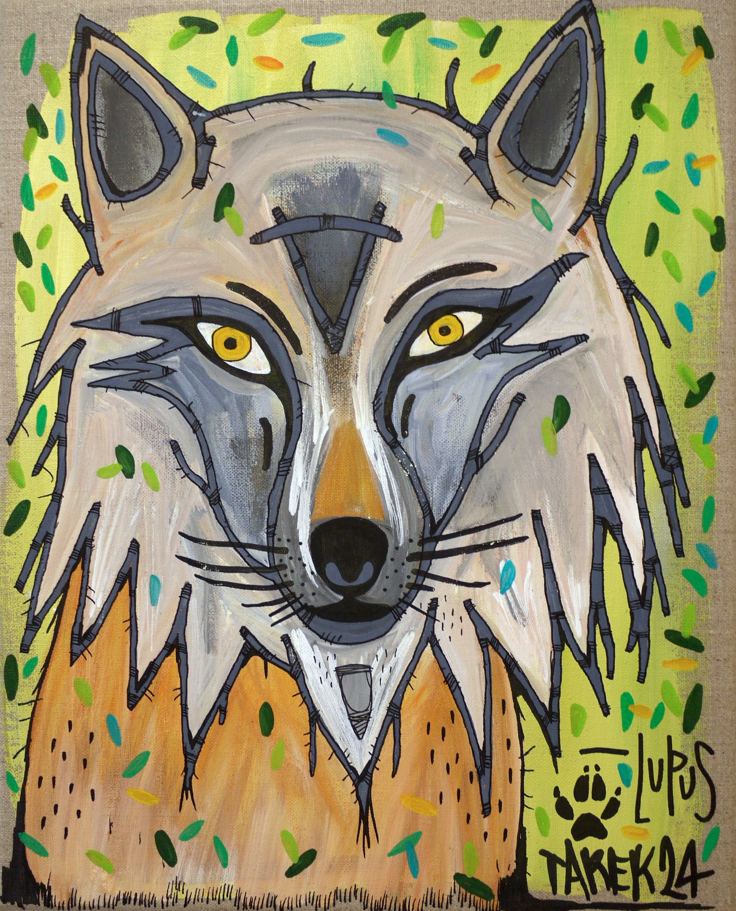 Tableau de TAREK a pour titre LUPUS style graphique dim : TAREKprix:650